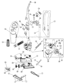 Page A Diagram and Parts List for M088162HD  Dirt Devil Upright Vacuum